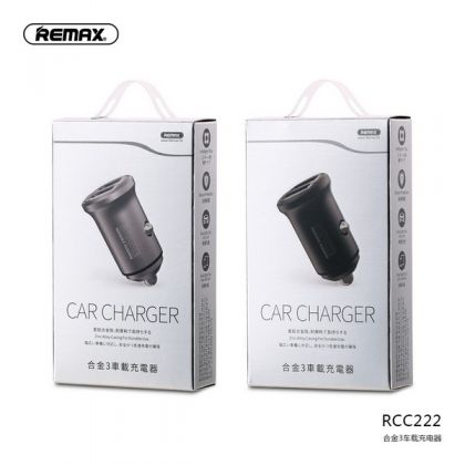Автомобильное ЗУ Remax RCC-222 Alloy III 4.8A 2USB silver