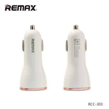 Автомобильное ЗУ Remax RCC303 Dolfin (3USB/ 3.4A) бело-золотой