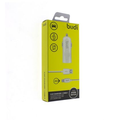 Автомобильное ЗУ Budi M8J062L 2.4A 1USB / Lightning