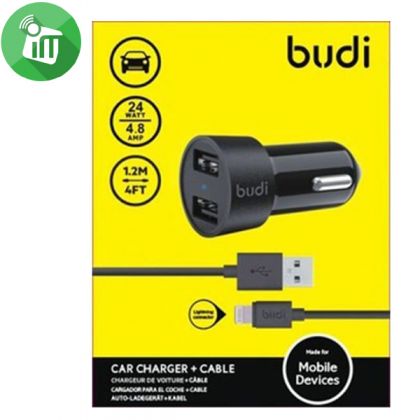 Автомобильное ЗУ Budi M8J622L 4.8A 2USB / Lightning