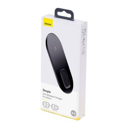 Беспроводное ЗУ Baseus Simple 2in1 For Phones+Pods 15W WXJK 3.0A Прозрачный