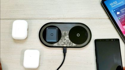 Беспроводное ЗУ Baseus Simple 2in1 Pro Edition For Phones+Pod 15W WXJK-C 3.0A Прозрачный