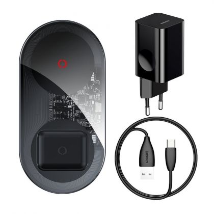 Беспроводное ЗУ Baseus Simple 2in1 Turbo Edition TZWXJK-B 5A Black