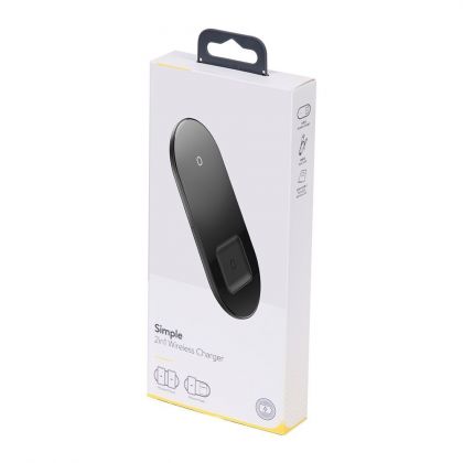 Беспроводное ЗУ Baseus Simple 2in1 Turbo Edition TZWXJK-B 5A Black