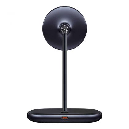 Беспроводное ЗУ Baseus Swan 2in1 Magnetic Bracket 20W WXSW-C 3.0A Black