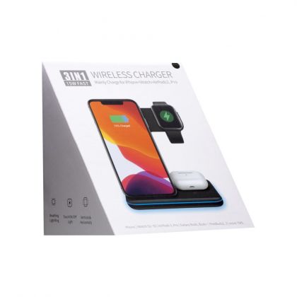 Беспроводное ЗУ Fast Wireless Charger Z5A 3in1 2.0a White