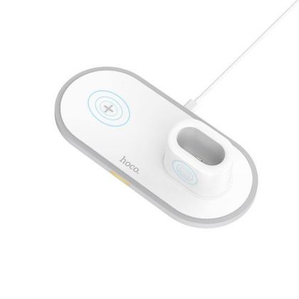 Беспроводное ЗУ Hoco CW21 Wisdom 15W 3in1  iPhone/iWatch/AirPods 2A White