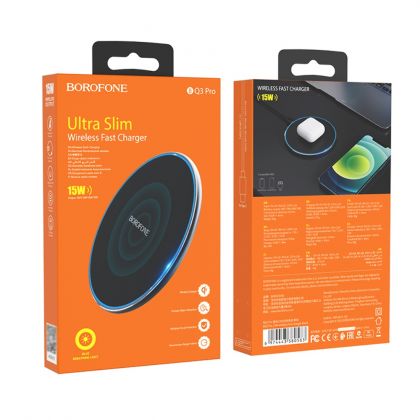 Беспроводное зарядное устройство Borofone BQ3 Pro 15W черное