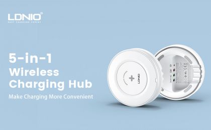 Беспроводное зарядное устройство Ldnio AW003 3 USB/ Type-C QC PD 32W белое