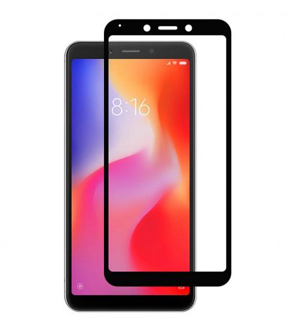 Защитное стекло Full screen PowerPlant для Xiaomi Redmi 6, Black