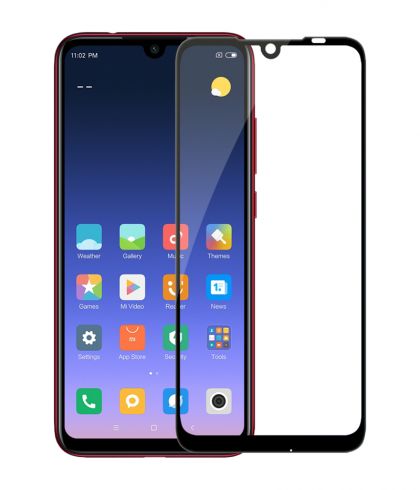 Защитное стекло Full screen PowerPlant для Xiaomi Redmi Note 7 Pro, Black