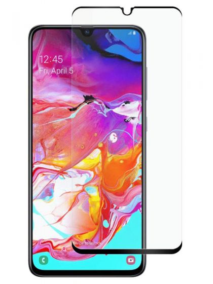 Защитное стекло Full screen PowerPlant для Samsung Galaxy A70, Black