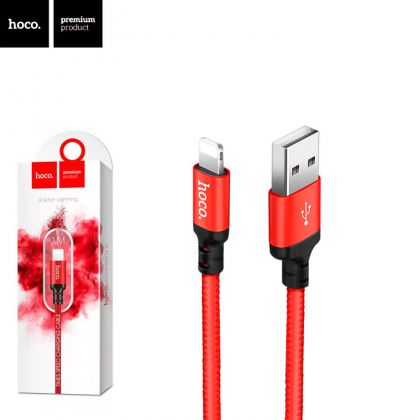 УДАЛИТЬ ДУБЛЬ Кабель Hoco X14 USB to Lightning 1m красный