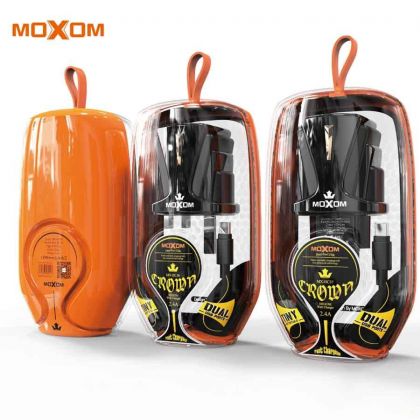 Зарядное устройство Moxom MX-HC11 2.4A 2USB + Cable Type-C Black