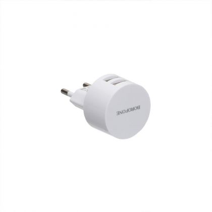 Сетевое Зарядное Устройство Borofone BA23A 2USB 2.4A Белый