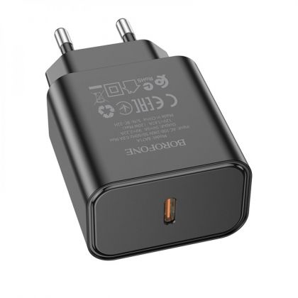 Сетевое Зарядное Устройство Borofone BA71A Power PD20W Type-C to Lightning Чёрный