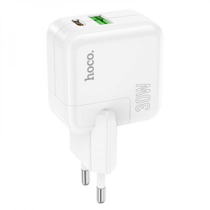 Сетевое Зарядное Устройство Hoco C111A Lucky PD30W+QC3.0 Белый