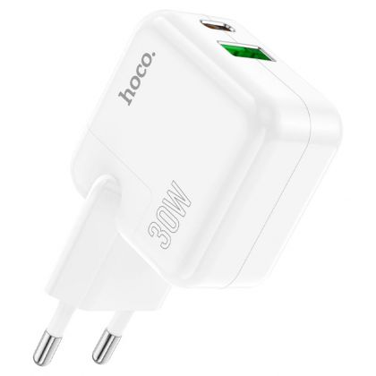 Сетевое Зарядное Устройство Hoco C111A Lucky PD30W+QC3.0 Белый