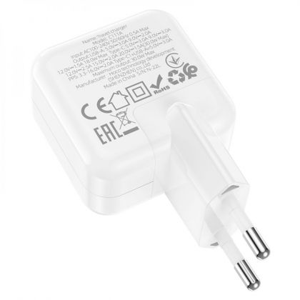 Сетевое Зарядное Устройство Hoco C111A Lucky PD30W+QC3.0 Белый