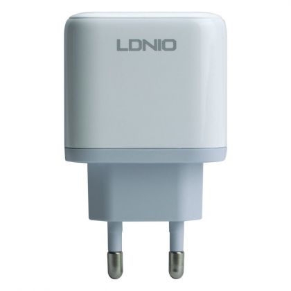Сетевое Зарядное Устройство LDNIO A2526C PD/QC 45W Белый