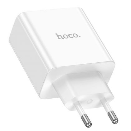 Сетевое зарядное устройство Hoco C108A 2xType-C PD 35W белое