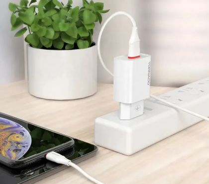Зарядное устройство 2in1 Tornado TD-14 1USB Lightning White