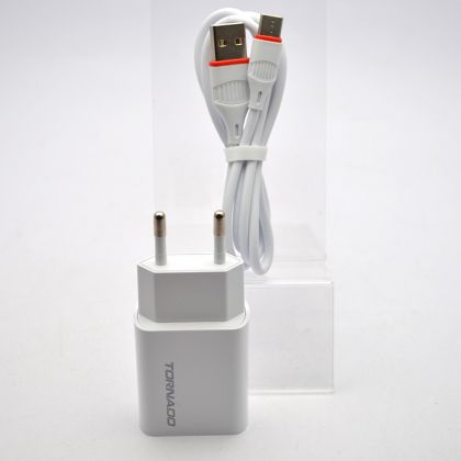 Зарядное устройство 2in1 Tornado TD-14 1USB Type-C White
