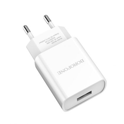 Зарядное устройство Borofone BA20A Type-C 1USB 2.1A White