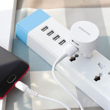 Зарядное устройство Borofone BA23A Micro 2USB 2.4A White