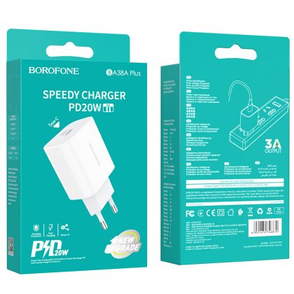 Зарядное устройство Borofone BA38A PD20W QC18W 3A White