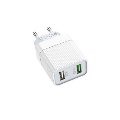 Зарядное устройство Borofone BA39A QC3.0 Micro 2USB 18W White