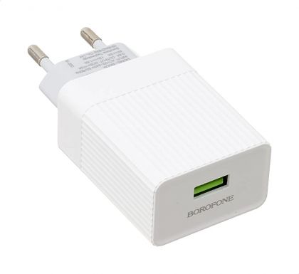 Зарядное устройство Borofone BA47A QC3.0 1USB/3A +Кабель Type-C  White