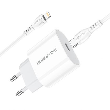 Зарядное устройство Borofone BA61A Type-C to Lightning 5V 2,1A 10.5W White