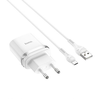 Зарядное устройство Hoco C12Q QC 3.0 18W + Micro Cable  White