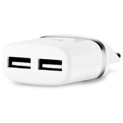 Зарядное устройство Hoco C12 2USB White (2.4A)