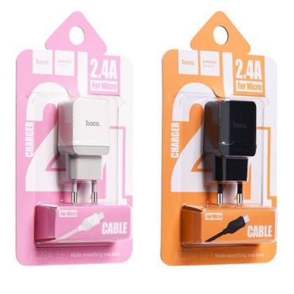 Зарядное устройство Hoco C22A + Cable Micro Black