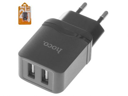 Зарядное устройство Hoco C33A 2USB 2.4A Black