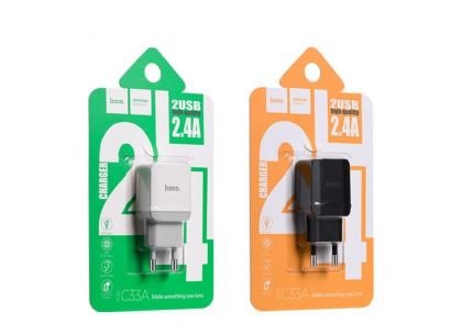 Зарядное устройство Hoco C33A 2USB 2.4A White