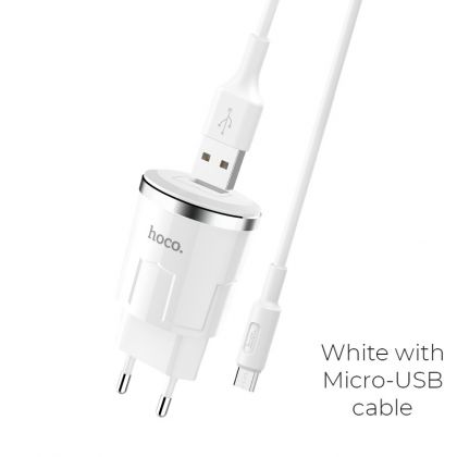 Зарядное устройство Hoco C37A Micro White