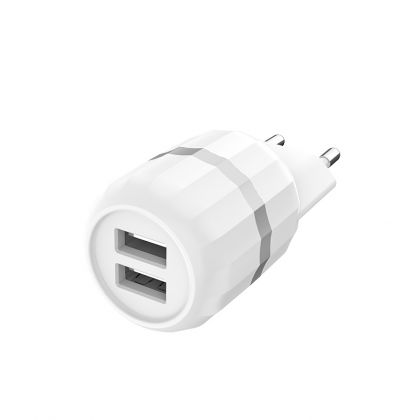 Зарядное устройство Hoco C41A Wisdom (2USB/ 2.4A) + Cable Micro USB White