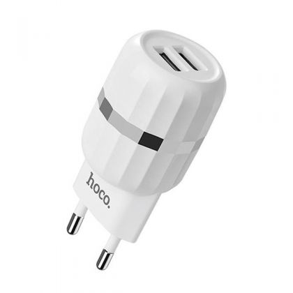 Зарядное устройство Hoco C41A Wisdom (2USB/ 2.4A) + Cable Type-C White