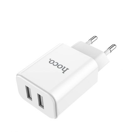 Зарядное устройство Hoco C62A 2USB 2.1A White