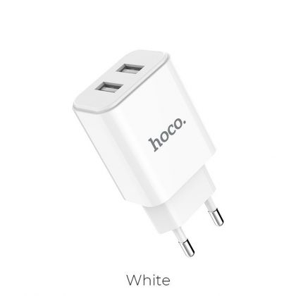 Зарядное устройство Hoco C62A 2USB 2.1A White