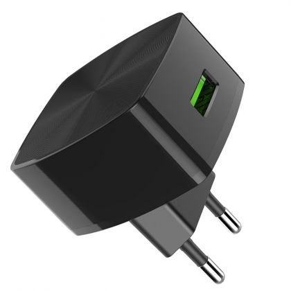Зарядное устройство Hoco C70A Cutting-Edge QC3.0 3A 18W 1USB black