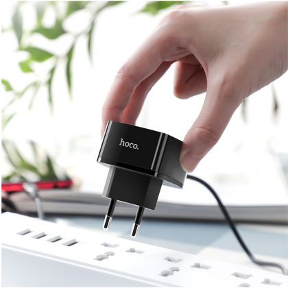 Зарядное устройство Hoco C70A Cutting-Edge QC3.0 3A 18W 1USB black