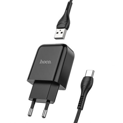 Зарядное устройство Hoco C72A Type-C 2.1A Black