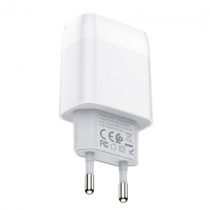 Зарядное устройство Hoco C73A 2USB 2.4A White