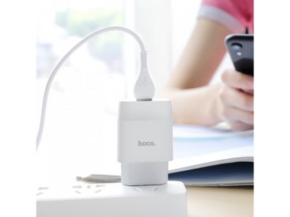 Зарядное устройство Hoco C73A 2USB 2.4A White