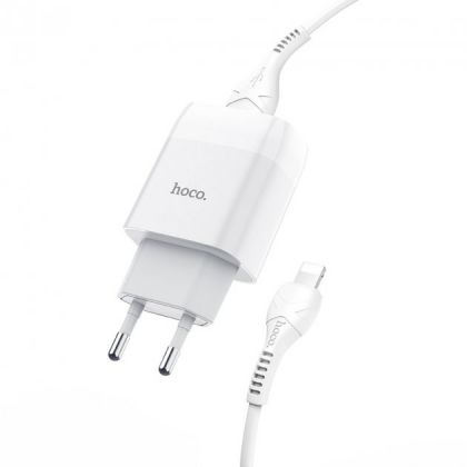 Зарядное устройство Hoco C73A 2USB Lightning 2.4A White