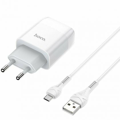 Зарядное устройство Hoco C73A 2USB Micro 2.4A White